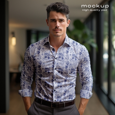 Formal Men's Shirt Psd Mockup