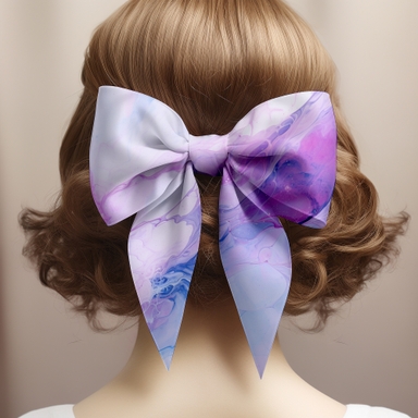 Hairbow Mockup in Womans Hair