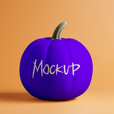 Halloween Pumpkin PSD Mockup