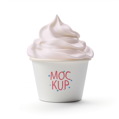 Customizable Ice Cream Cup Mockup