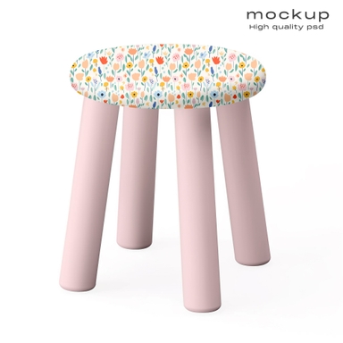 Kids Stool Design Mockup