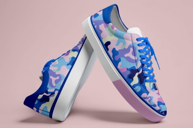 Customizable Canvas Sneakers Mockup
