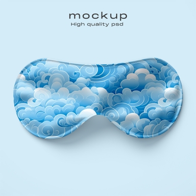 Customizable Sleeping Eye Mask Mockup