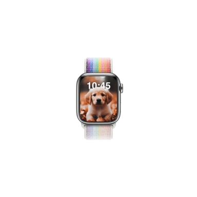 iWatch Screen Mockup with Rainbow Band
