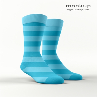 Pair of Calf Socks Mockup