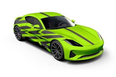 Customizable Sports Car PSD Mockup