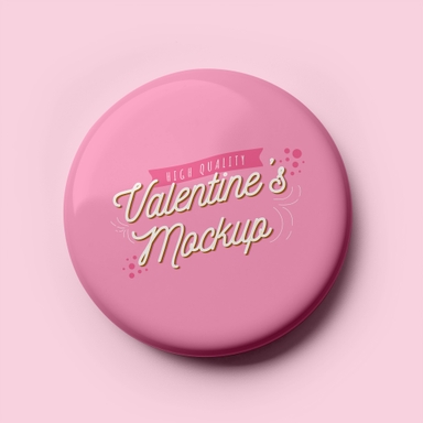Valentine’s Day Badge Mockup