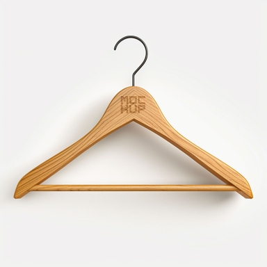 Brown Wooden Hanger Mockup