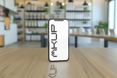 Vertical iPad Mockup in Library