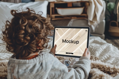 Kids App Tablet PSD Mockup