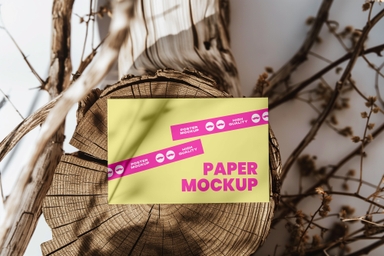 Landscape Wedding Invitation Card Mockup