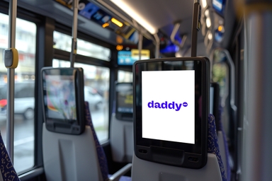 Bus VOD Entertainment Display Mockup