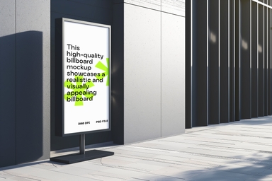 Stand Mounted Lightbox Mock-up Download