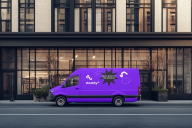 Delivery Van Mockup for Restaurant Branding