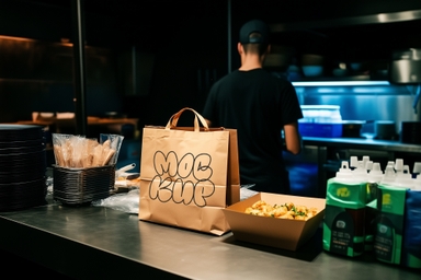 Restaurant Takeaway Bag Mockup for Branding Showcase
