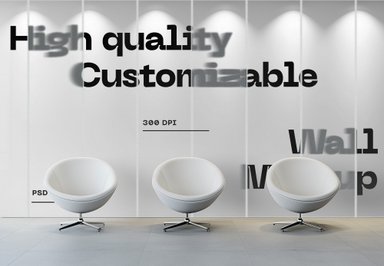 Wall Mockup in a Sleek Office Environment