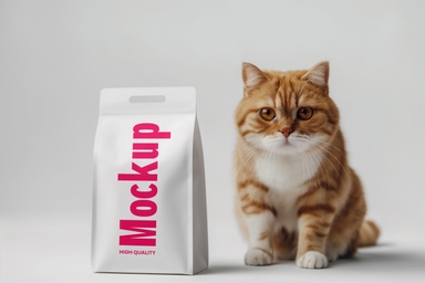 Graphic Pawfection Custom Cat Food Bag Photoshop Mockup