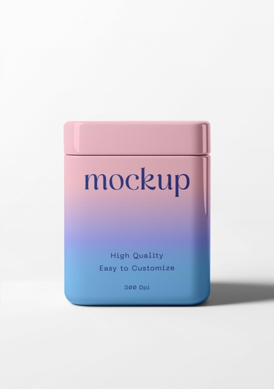 Skincare Jar Mockup with Rounded Corners