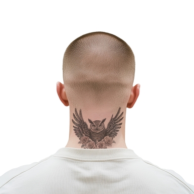 Customizable Tattoo Mockup for Nape of Neck
