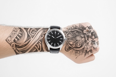Man Showing Tattoo mockup on Forearm and Back of Hand