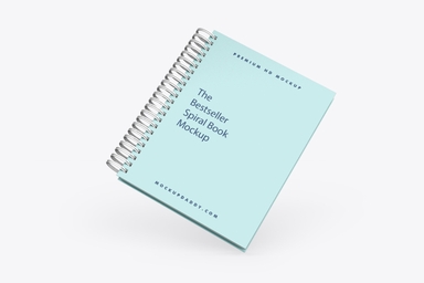 Premium Spiral Notebook Mockup