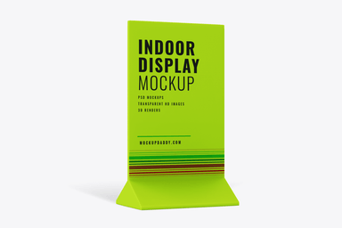Simple Indoor Advertisement Stand Mockup