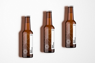 Long Neck Beer Bottle Mockup