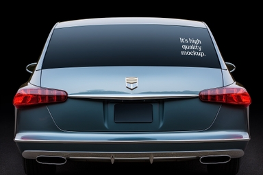 Customizable Car Back Windshield Sticker Mockup