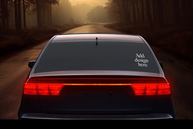 Premium Car Back Windshield Sticker Mockup