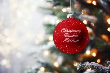 Customizable Christmas Bauble Mockup