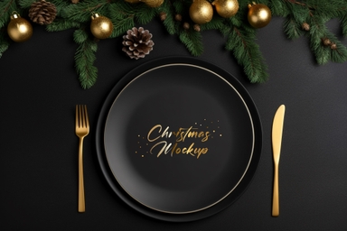 Bone China Dinner Plate Mockup