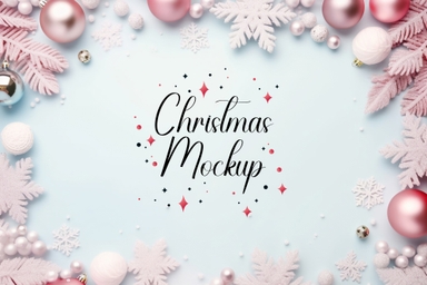 Christmas Copy Space Mockup