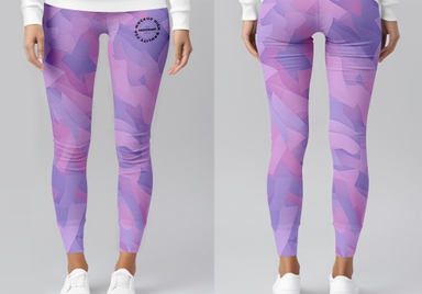 Legging Mockup Front and Back Views