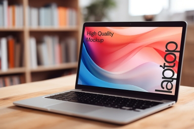 MacBook Display Mockup Placed in Library