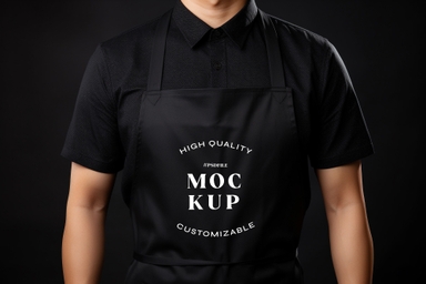 Male Chef Apron PSD Mockup