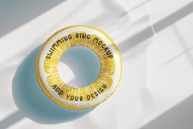 Swim Tube PSD Mockup Close-up View