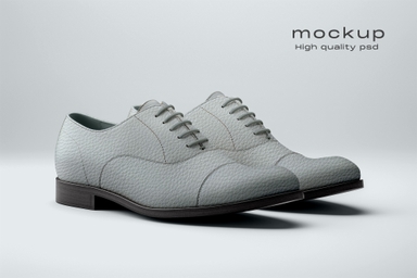 Oxford Refinement Casual Shoe Mockup with Pair of Classic Shoes