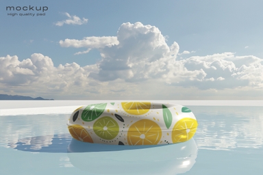 Swimming Tube Mockup Floating on Water