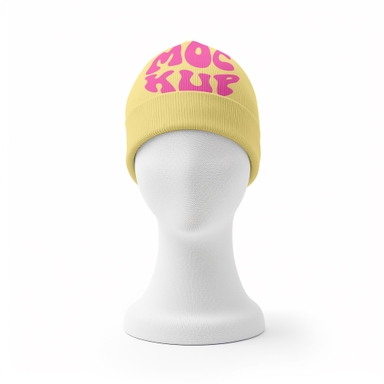 Beanie Cap Mockup on Mannequin Head