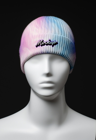 Male Mannequin Showcasing Beanie Mockup