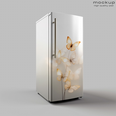 Customizable Refrigerator PSD Mockup