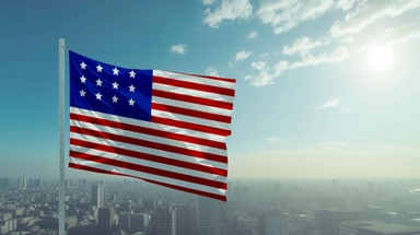 Big Waving Flag Mockup in Photoshop Format