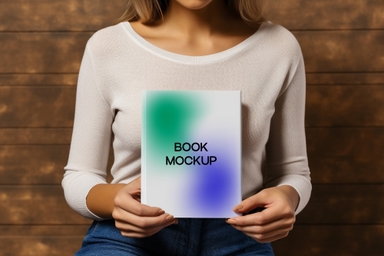 Adult Lady Show Book Mockup Front Cover