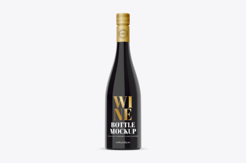 Free Download Wine Bottle Mockup