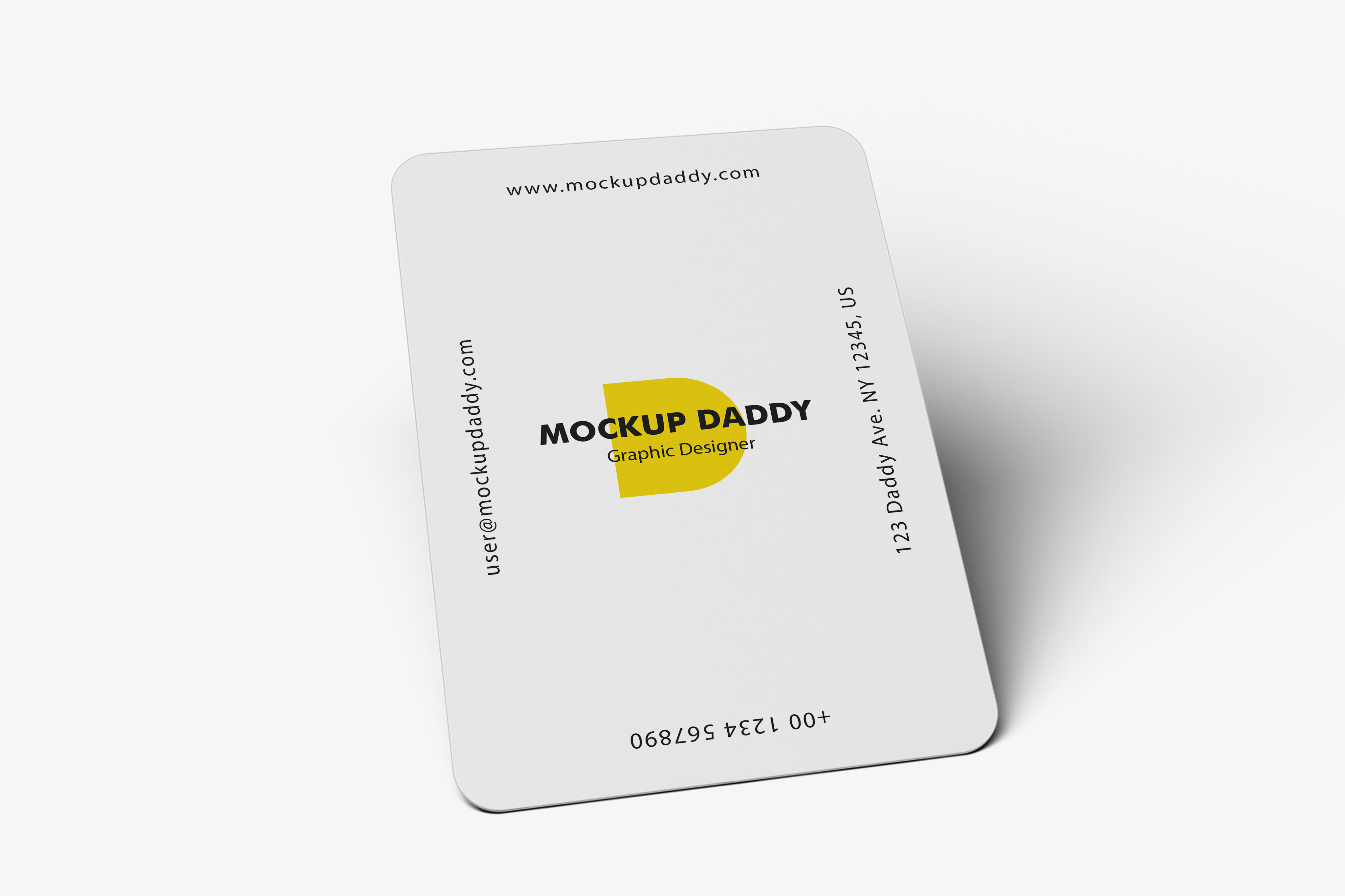 Round Business Card Mockup Mockup Daddy