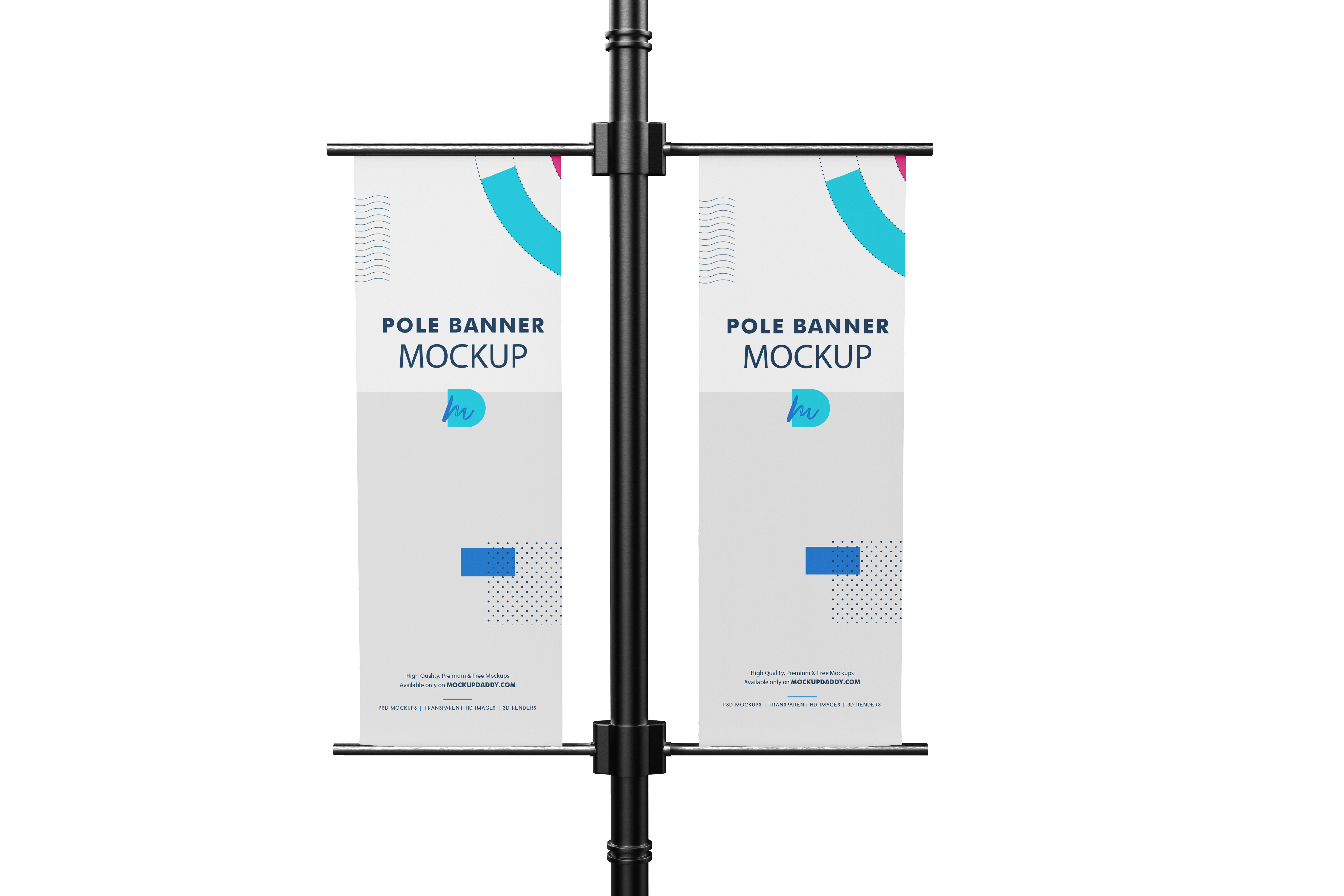 Download Double Pole Banner Mockup Free Download - Mockup Daddy