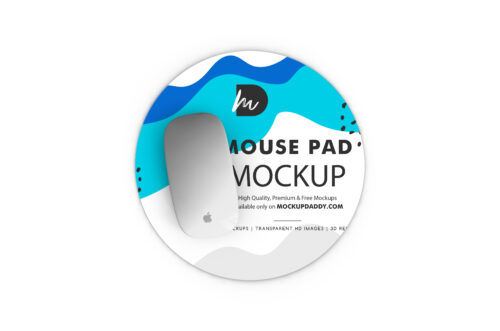 Round Mouse Mockup Free Download