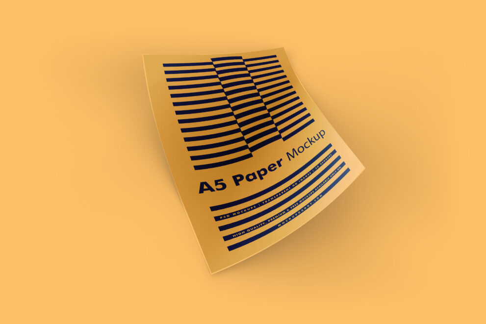 A5 Paper mockup Mockup Daddy