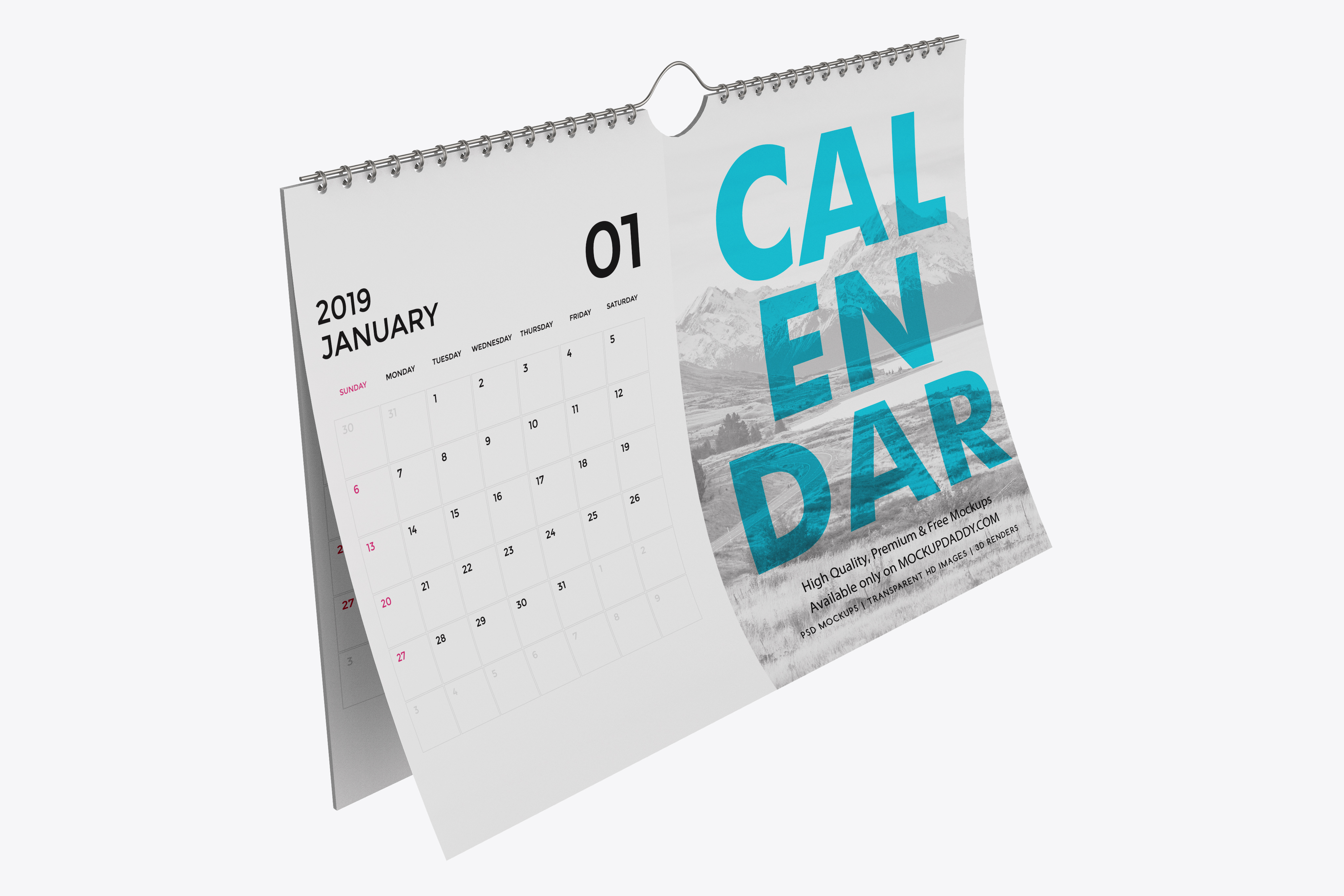 Free Calendar Mockup Mockup Daddy