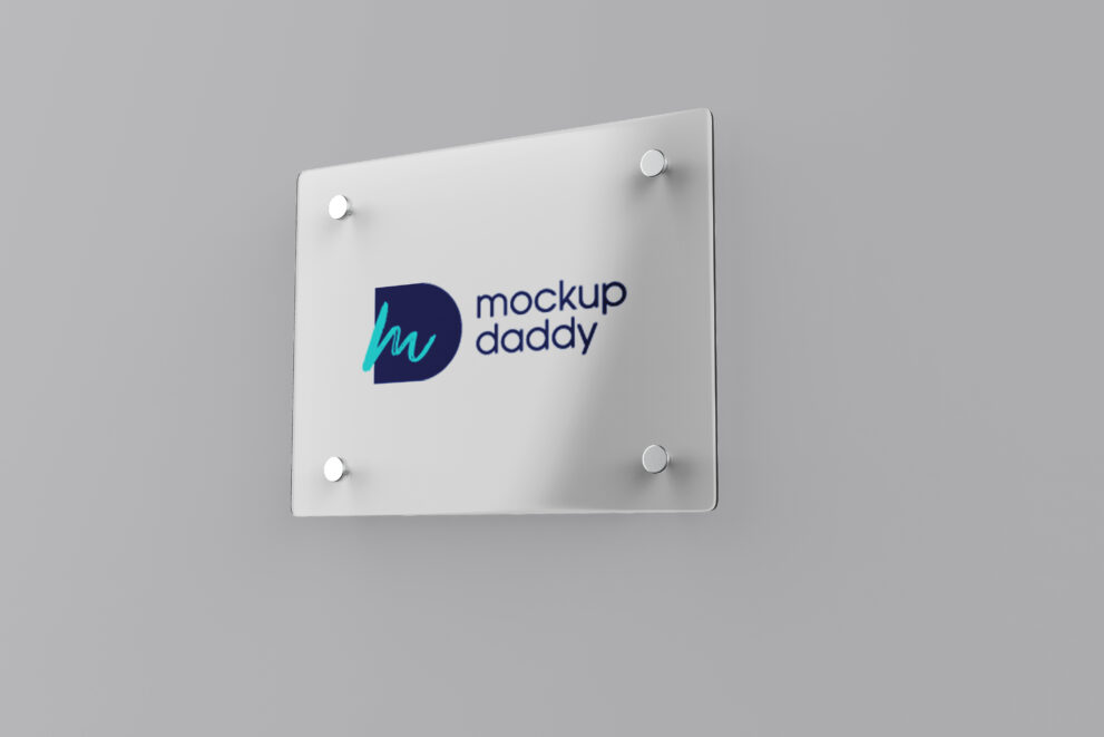 Acrylic Transparent Disc Mockup - Mockup Daddy